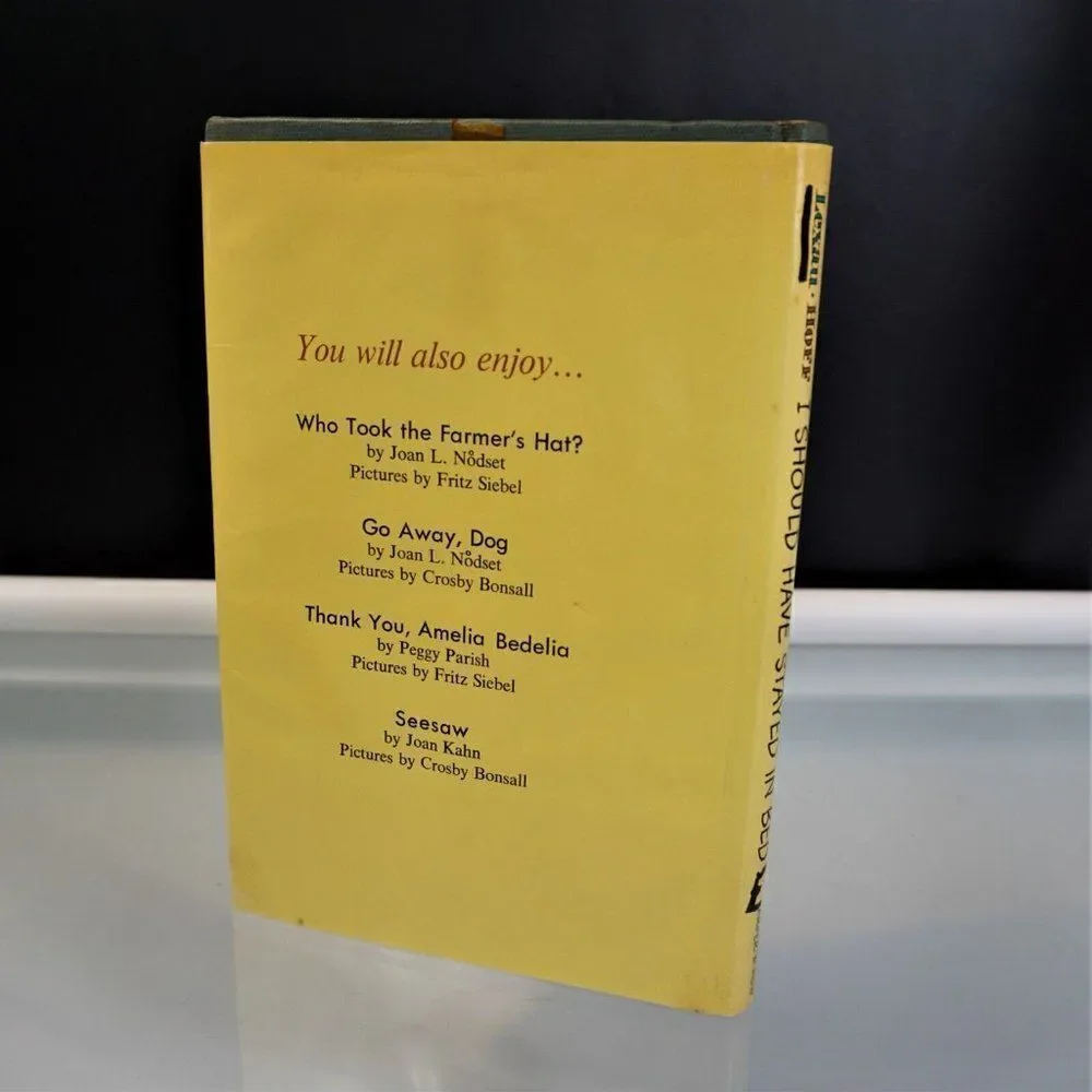 I Should Have Stayed in Bed by Joan M. Lexau 1965 Hardcover Pictures By Syd Hoff